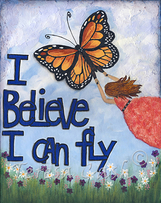 I Believe I Can Fly, archival art prints, 8x10 or 5x7